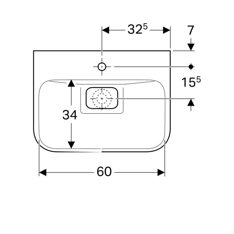 Раковина Geberit myDay 650x480 мм [125465600]