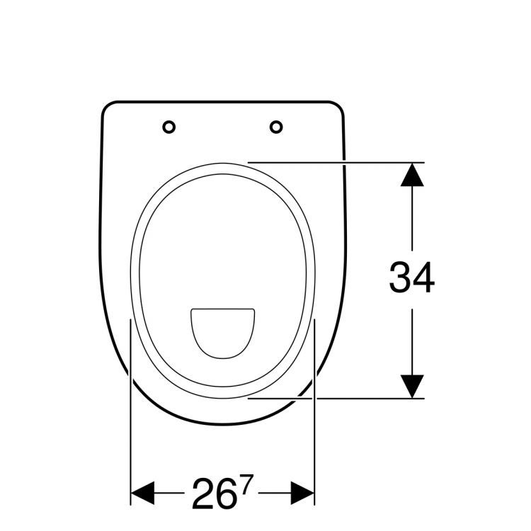 Унитаз напольный Geberit Renova Comfort, высота чаши 45 см, с полочкой, горизонтальный выпуск  [218510000]