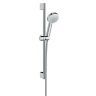Hansgrohe Crometta Vario Душевой набор: штанга 65см., ручной душ 100, 3jet (Rain, Turbo Rain, массажная), шланг, цвет: белый/хром