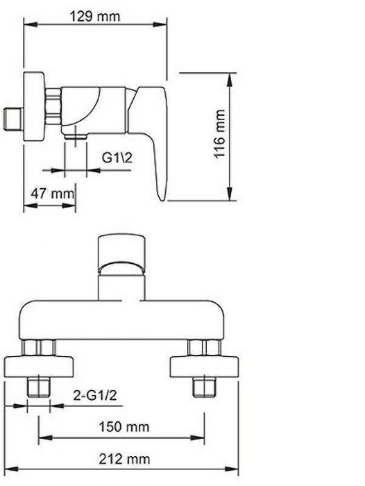 Смеситель для душа WasserKRAFT Vils 5602 Хром