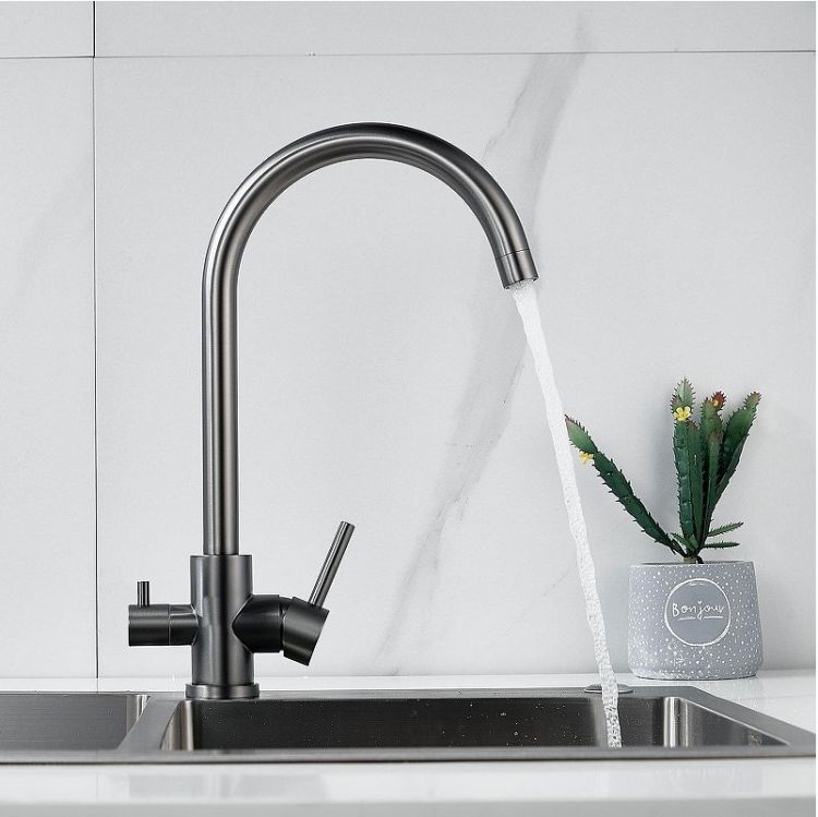 Смеситель для кухни Raffine F108T цвет Оружейная сталь