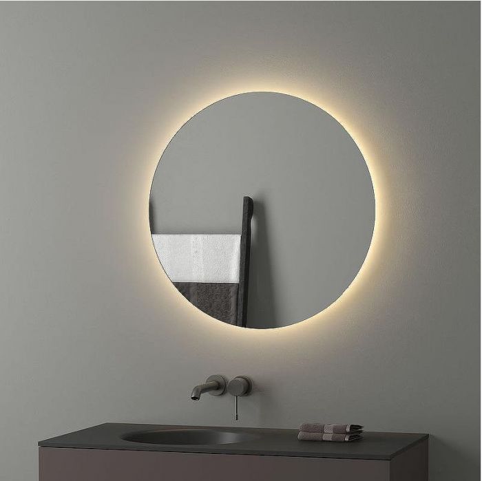 Зеркало Evoform Ledshine d70 BY 2554 с подсветкой 18 W - без выключателя - теплый белый свет