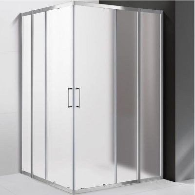 Душевой уголок Cezares Molveno AH-22 120х120 MOLVENO-A-22-90+30-P-Cr профиль Хром стекло рифленое