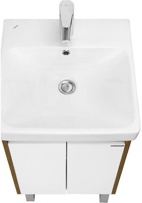 Тумба под раковину Aquaton Сканди Doors 45 1A278701SDZ90 Белый глянец Дуб рустикальный