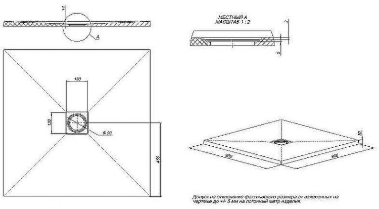 Душевой поддон из искусственного камня Allen Brau Priority 90x90 8.31002-AM Антрацит Душевой поддон из искусственного камня Allen Brau Priority 90x90 8.31002-AM Антрацит
