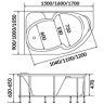 Акриловая ванна 1MarKa Diana 170x90 L 01ди1790л без гидромассажа Акриловая ванна 1MarKa Diana 170x90 L 01ди1790л без гидромассажа