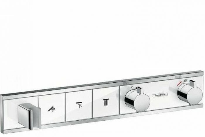 Смеситель для душа Hansgrohe RainSelect 15356400 c термостатом Белый Хром