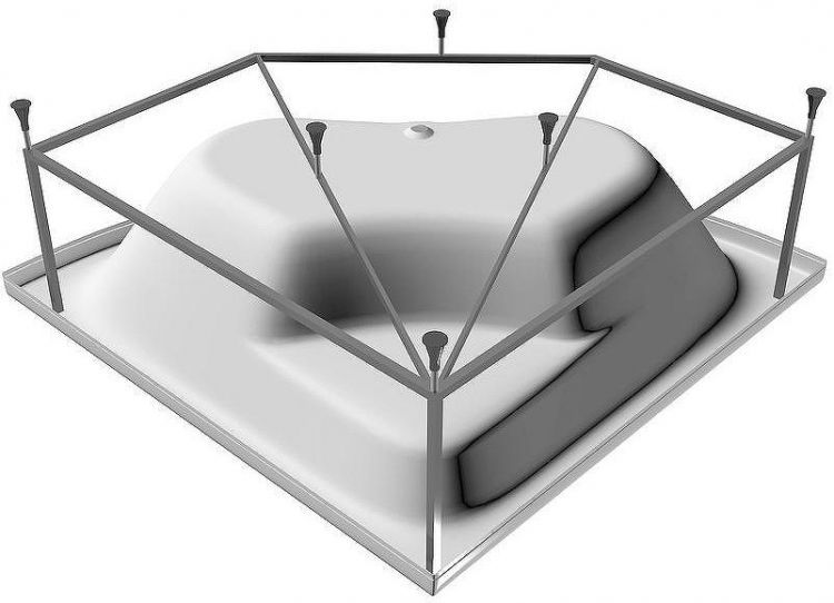 Акриловая ванна Vayer Bryza 140x140 Гл000006820 без гидромассажа