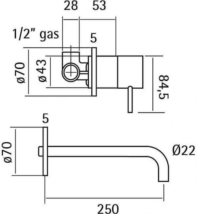 Смеситель для раковины Cisal Xion XI002511D1 Нержавеющая сталь
