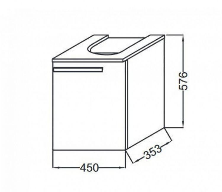 Тумба под раковину Jacob Delafon Struktura 45 см EB1397G-N14 серый Тумба под раковину Jacob Delafon Struktura 45 см EB1397G-N14 серый