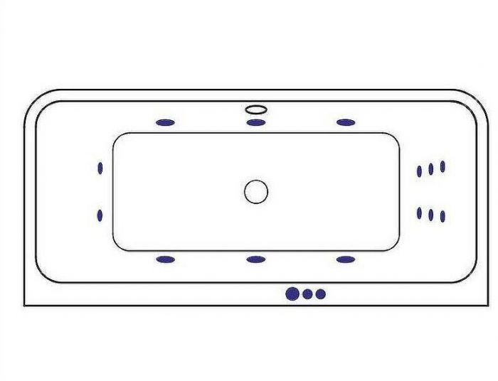Акриловая ванна Excellent Arana 180x85 WAEX.ARA18.SMART.GL с гидромассажем