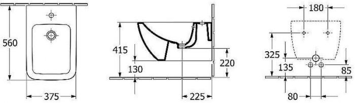 Биде Villeroy&Boch Venticello 441100R1 подвесное Альпийский белый