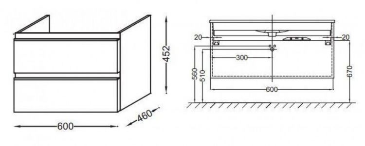 Тумба под раковину Jacob Delafon Vox 60 см EB2030-RA-E15 чёрное дерево Тумба под раковину Jacob Delafon Vox 60 см EB2030-RA-E15 чёрное дерево