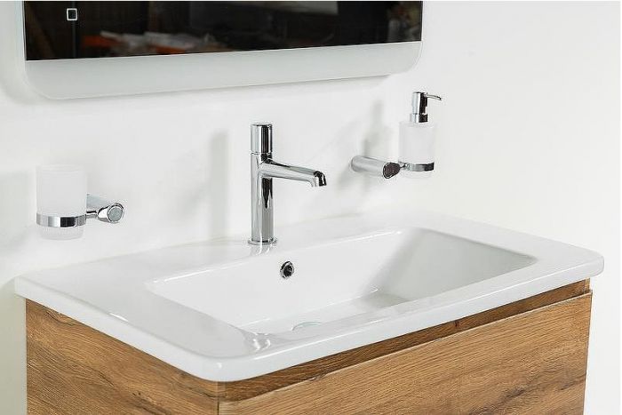 Тумба под раковину BelBagno 80 ALBANO-CER-800-2C-SO-RR подвесная Rovere Rustico