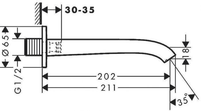 Излив для смесителя Hansgrohe Vivenis 75410700 Белый матовый