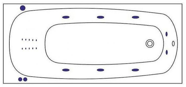 Акриловая ванна Whitecross Layla 170x75 0102.170075.100.SMARTNANO.CR с гидромассажем Акриловая ванна Whitecross Layla 170x75 0102.170075.100.SMARTNANO.CR с гидромассажем