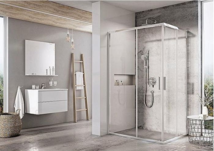 Душевая дверь Ravak Blix Slim BLSRV2K-80 X1XM40C00Z1 профиль Хром стекло Transparent