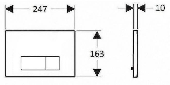 Клавиша смыва Creavit Ore GP3004.00 Хром глянец