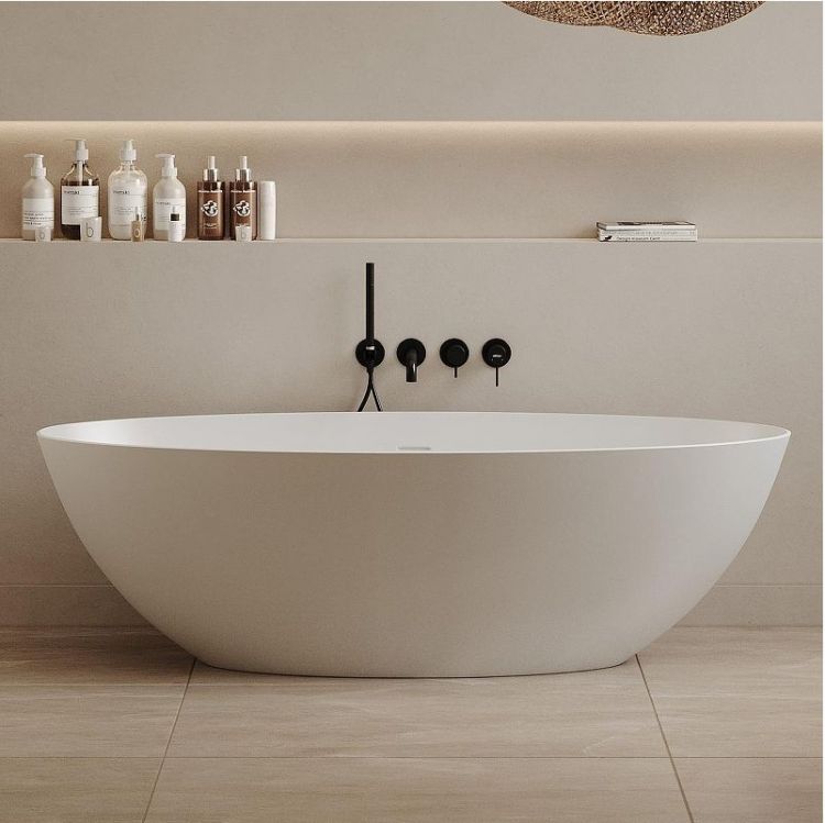 Ванна из искусственного камня Abber Stein 160x75 AS9625-1.6 без гидромассажа