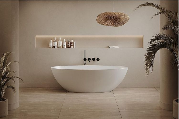 Ванна из искусственного камня Abber Stein 160x75 AS9625-1.6 без гидромассажа