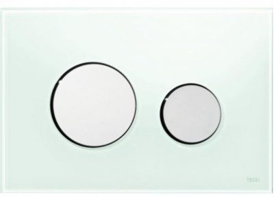 Клавиша смыва Tece Loop Glass 9240653 для унитаза Зеленая Хром глянцевый