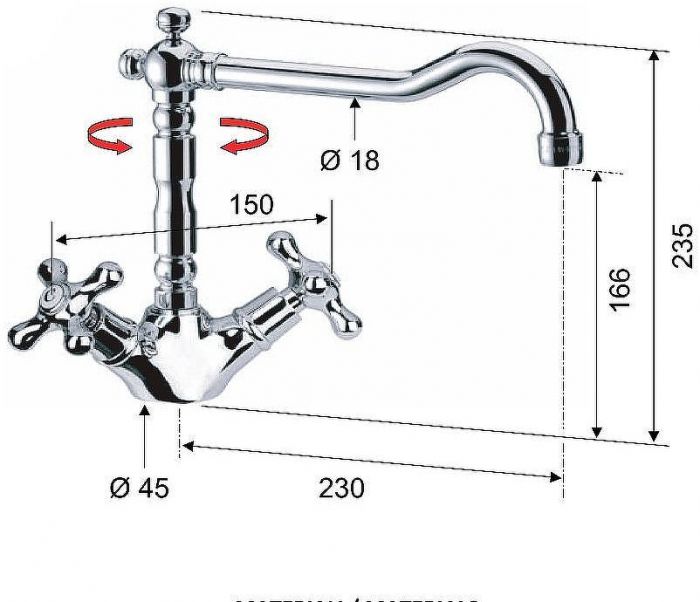 Смеситель для кухни Remer Liberty 43LIA Хром