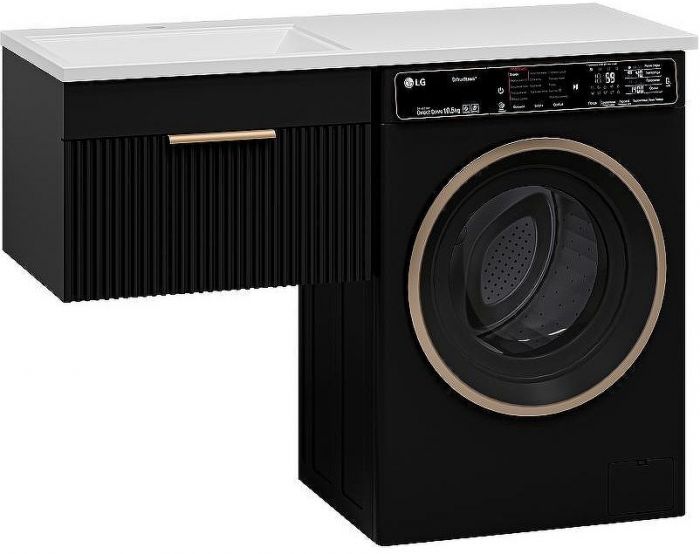 Тумба с раковиной Brevita Enfida 120 L УТ000016096 подвесная Черная матовая