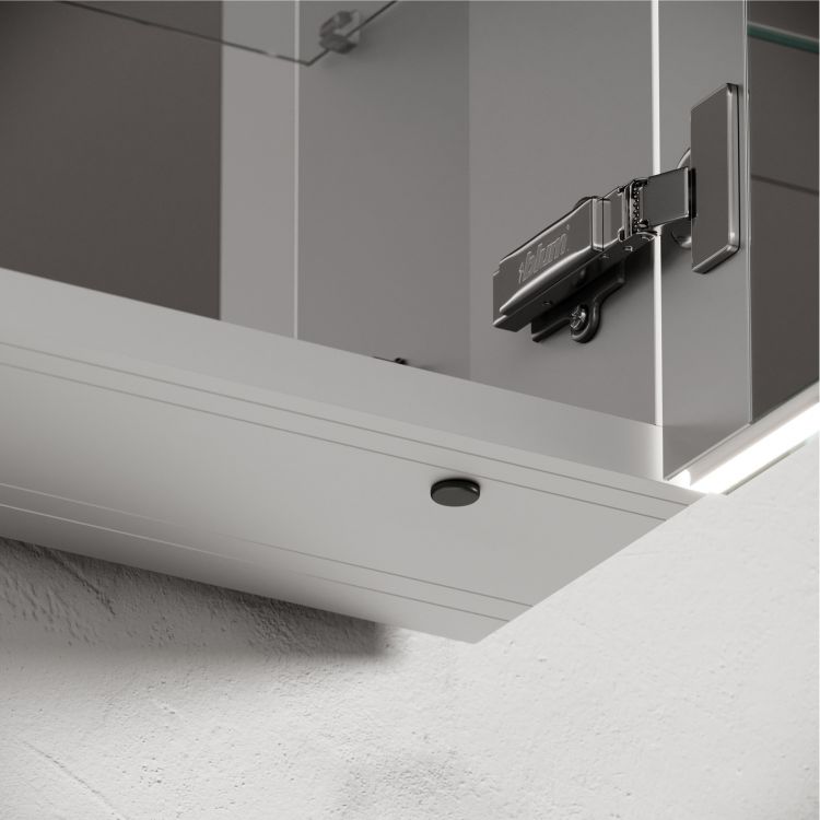 Зеркальный шкаф SANCOS для ванной комнаты из алюминия SANCOS Evoke1000x700х136 мм с LED подсветкой, SC80100