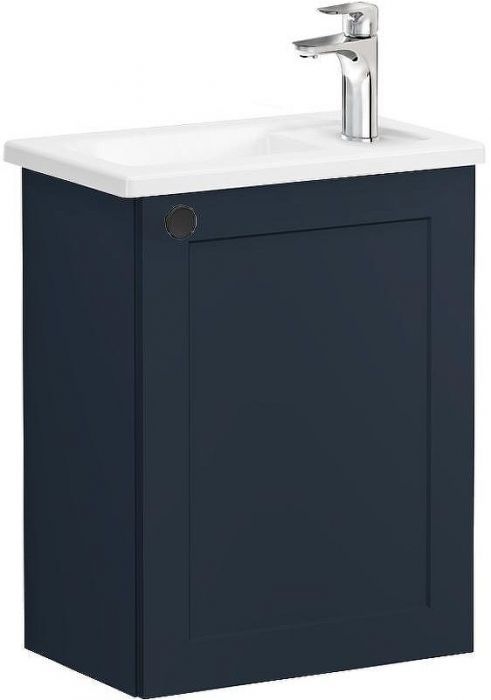 Тумба с раковиной Vitra Root Classic 45 R 68615 подвесная Темно-синяя матовая