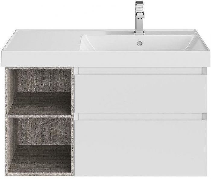Тумба под раковину Kerama Marazzi Cubo 90 R CUB.90Rh\WHT.M подвесная Белая матовая Дерево