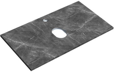 Столешница для ванной комнаты SANCOS 800х460 с отверстием под смеситель, цвет black sky, артикул TT80A1X, TT80A1X