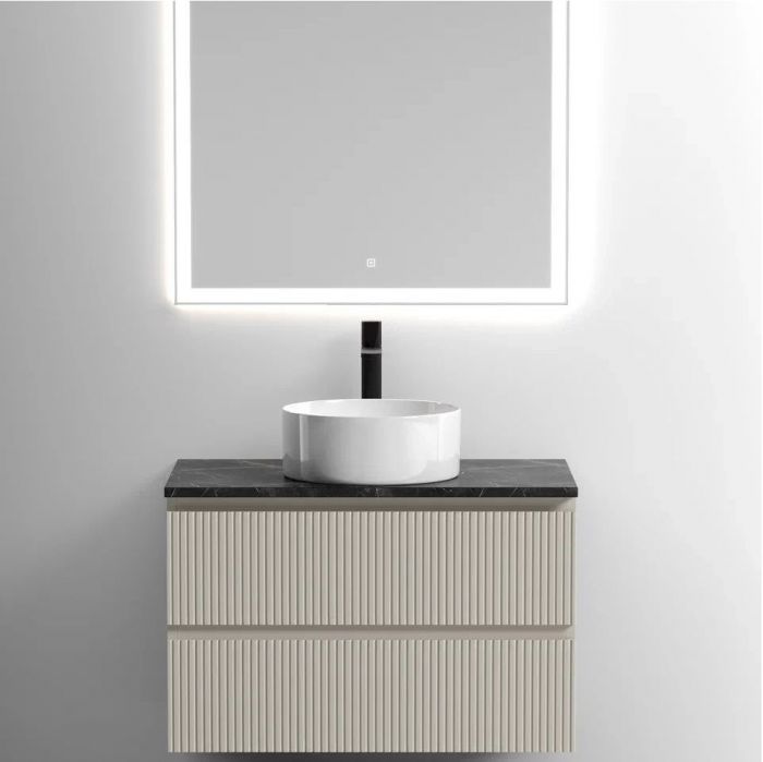 Столешница для ванной комнаты SANCOS 800х460 с отверстием под смеситель, цвет black sky, артикул TT80A1X, TT80A1X