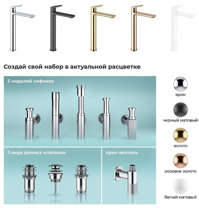 Смеситель для раковины Wellsee ICON! for life 182308000 цвет Золото