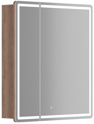 Зеркальный шкаф Sancos Mirror 70 MI70EG с подсветкой Дуб галифакс натуральный