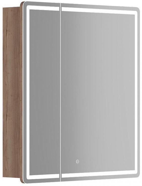Зеркальный шкаф Sancos Mirror 70 MI70EG с подсветкой Дуб галифакс натуральный