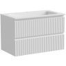 Тумба подвесная SANCOS Snob R, Bianco 790х445х500, под столешницу без отверстия под смеситель, цвет Black Sky, SNR80W