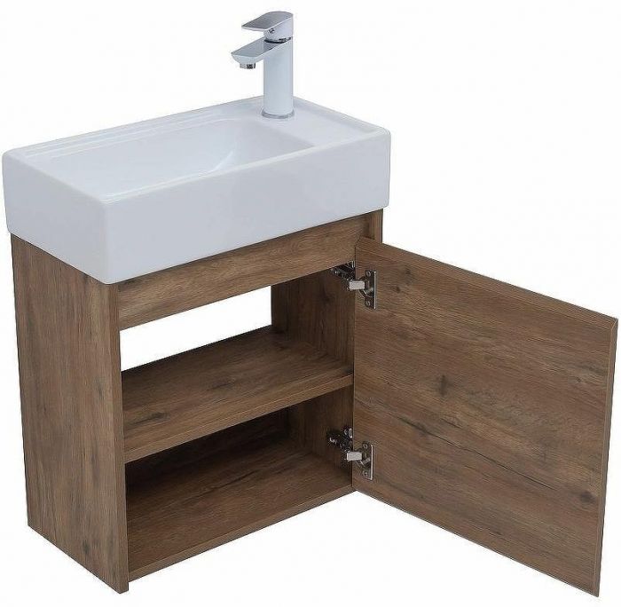 Тумба с раковиной Aquanet Nova Lite 50 302521 подвесная Дуб рустикальный