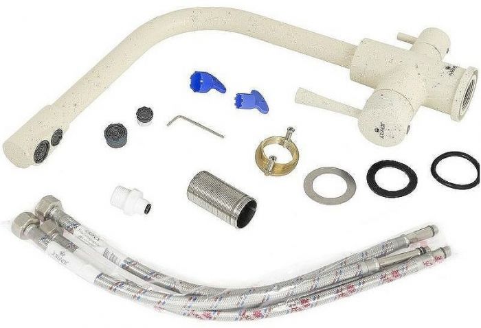 Смеситель для кухни Kaiser Merkur 26044-11 Бежевый мрамор