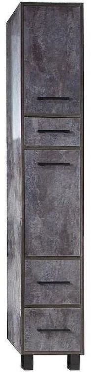 Шкаф пенал Бриклаер Чили 35 4627125415197 с бельевой корзиной Цемент