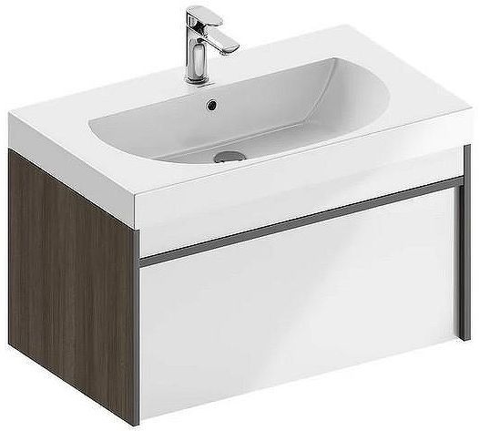 Тумба под раковину Kerama Marazzi Modula 80 MOD.80.1+1\AR подвесная цвет Арабика Белый