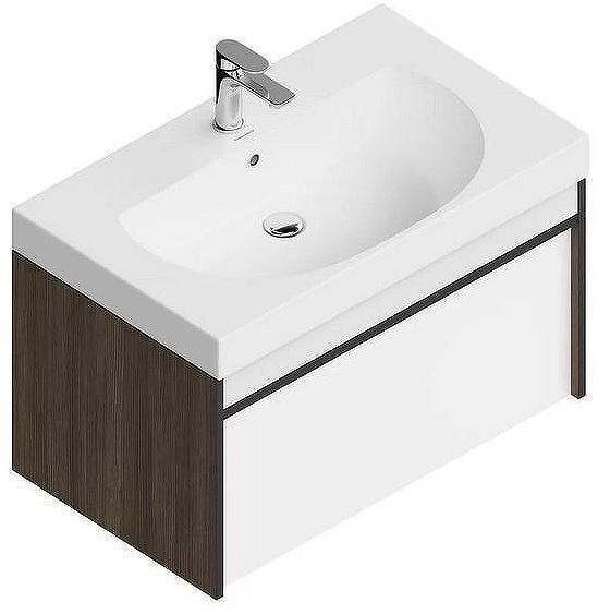 Тумба под раковину Kerama Marazzi Modula 80 MOD.80.1+1\AR подвесная цвет Арабика Белый