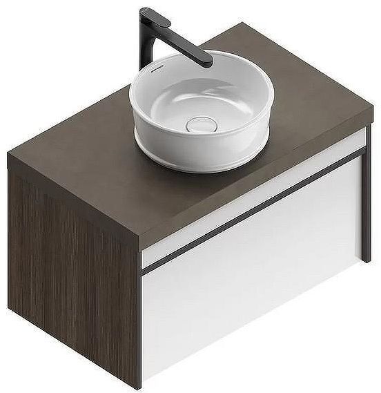 Тумба под раковину Kerama Marazzi Modula 80 MOD.80.1+1\AR подвесная цвет Арабика Белый