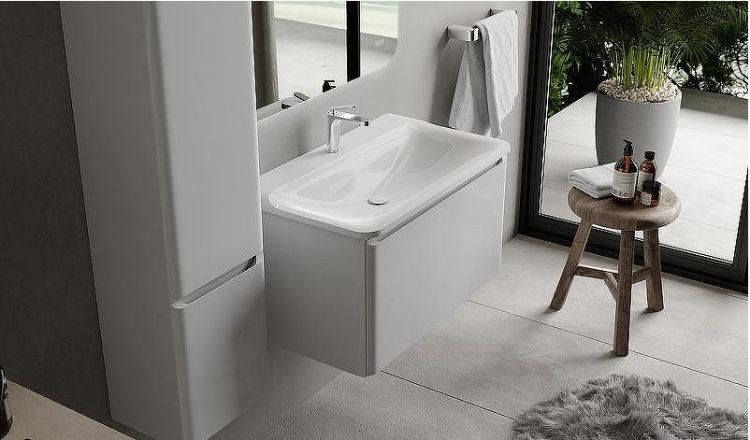 Шкаф пенал Raval Welto 33 Wel.04.120/P/W/RL подвесной Белый