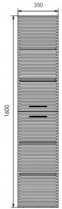 Шкаф пенал Comforty Касабланка 35 00-00020082 подвесной Серый шелк