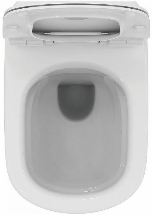 Комплект унитаза с инсталляцией Ideal Standard Tesi Rimless TT00003/123A6 с сиденьем Микролифт и Черной матовой клавишей смыва