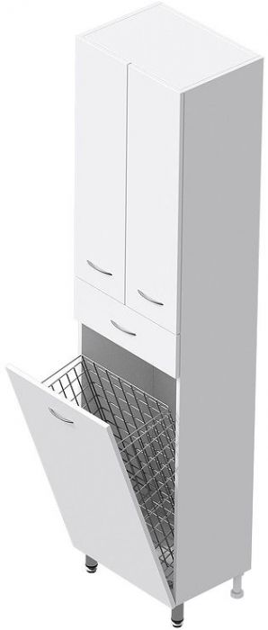 Шкаф пенал Onika Модерн 46 404602 с бельевой корзиной цвет Белый