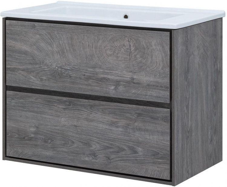 Тумба под раковину Aquanet Милан 85 339969 подвесная цвет Дуб рошелье