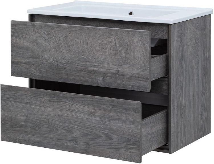 Тумба под раковину Aquanet Милан 85 339969 подвесная цвет Дуб рошелье