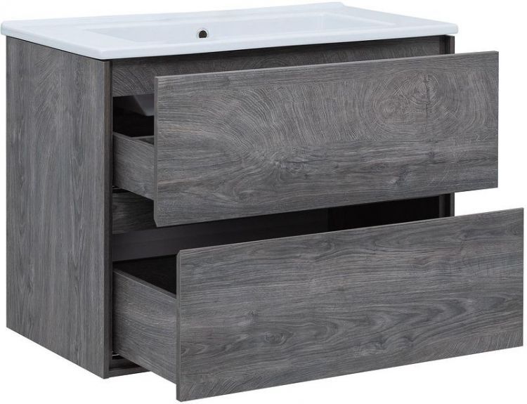 Тумба под раковину Aquanet Милан 85 339969 подвесная цвет Дуб рошелье
