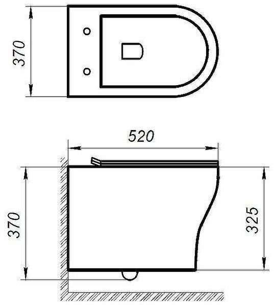 Унитаз BelBagno Acqua BB340CHR/BB2020SC подвесной с сиденьем Микролифт